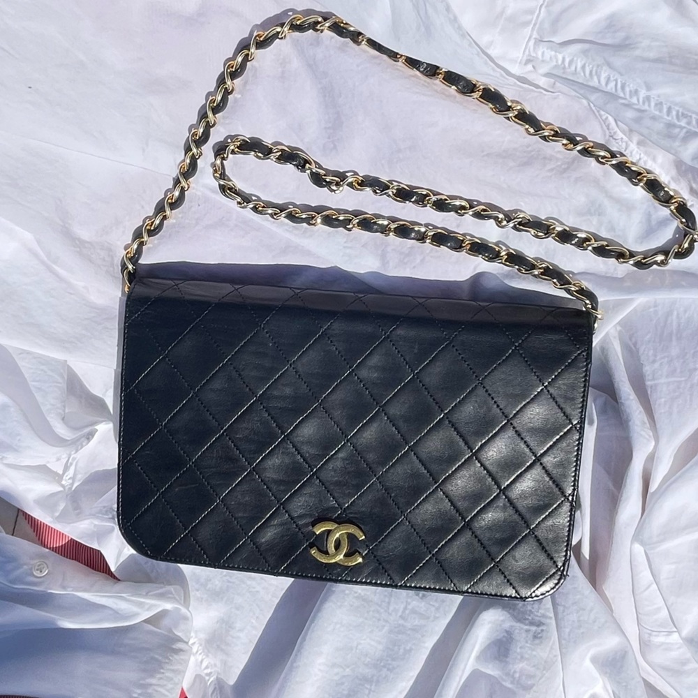 SOLD —Chanel vintage full flap bag